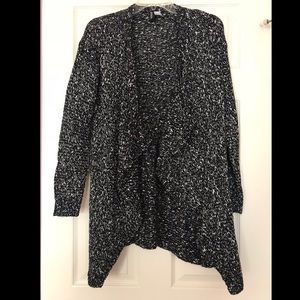 Black and gray heathered cardigan